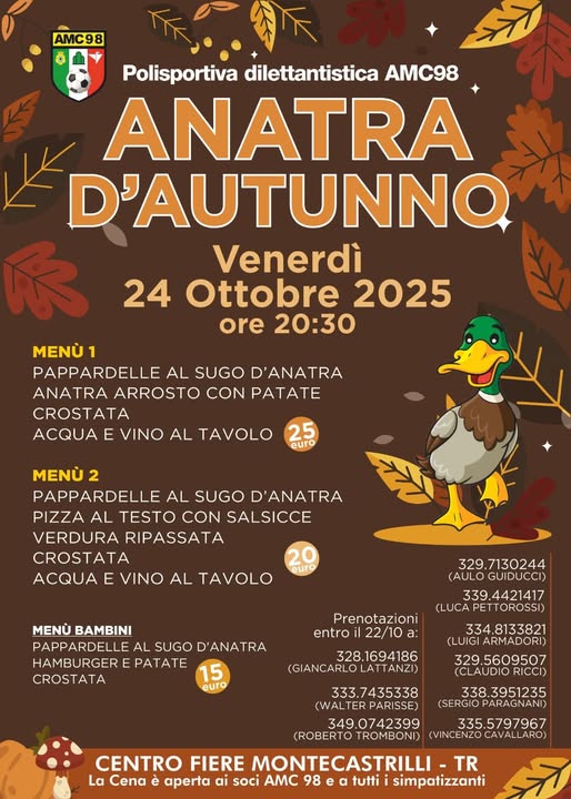 Anatra d'Autunno a Montecastrilli