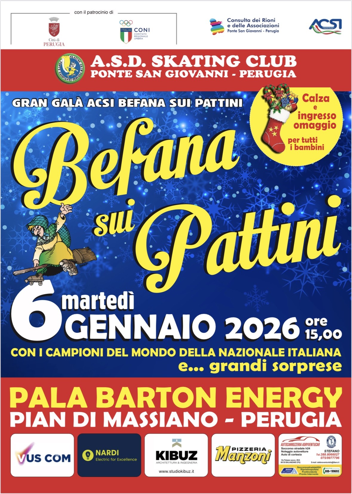 Befana sui Pattini