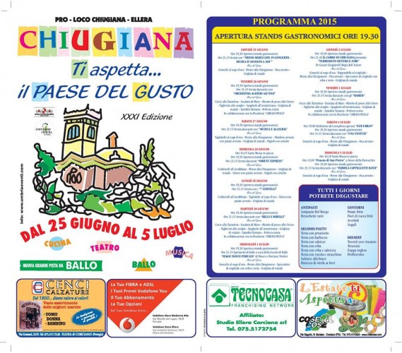 Locandina di Chiugiana Ti Aspetta, edizione 2015