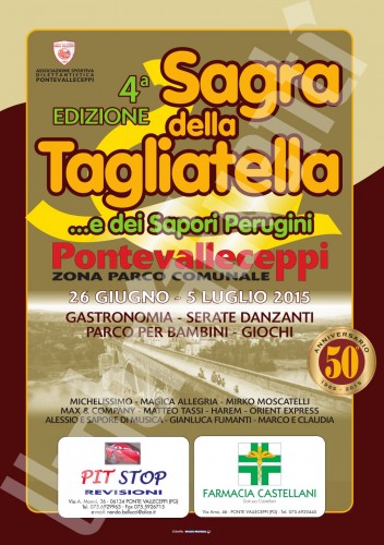 Locandina della Sagra della Tagliatella e dei Sapori Perugini, edizione 2015