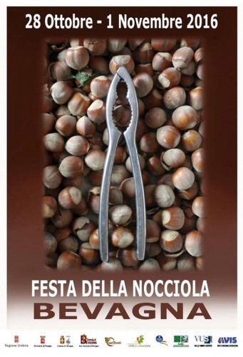 Locandina della Festa della Nocciola a Bevagna, edizione 2016