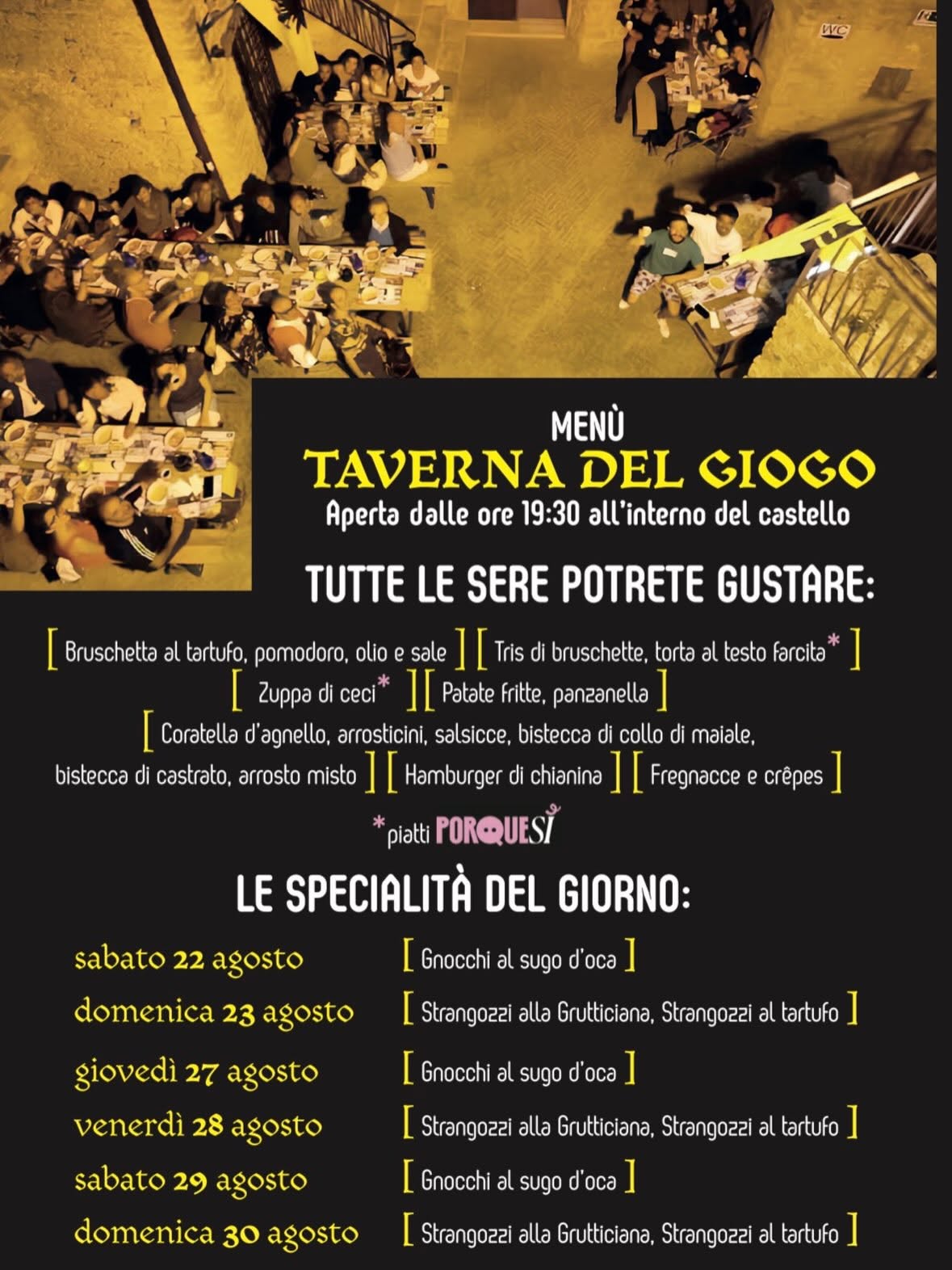 Festa di Grutti menù e programma