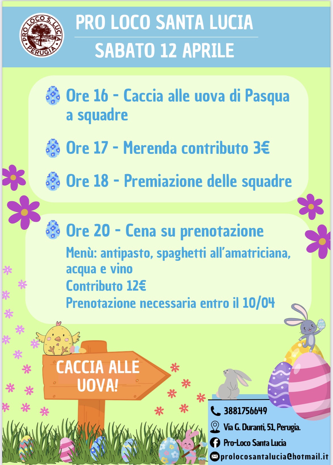 Pasqua alla Pro Loco di Santa Lucia
