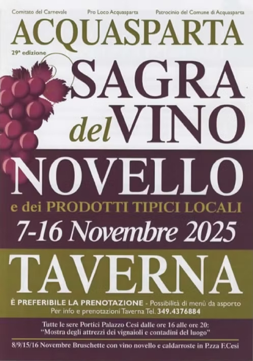 Sagra del Vino Novello e dei Prodotti Tipici Locali