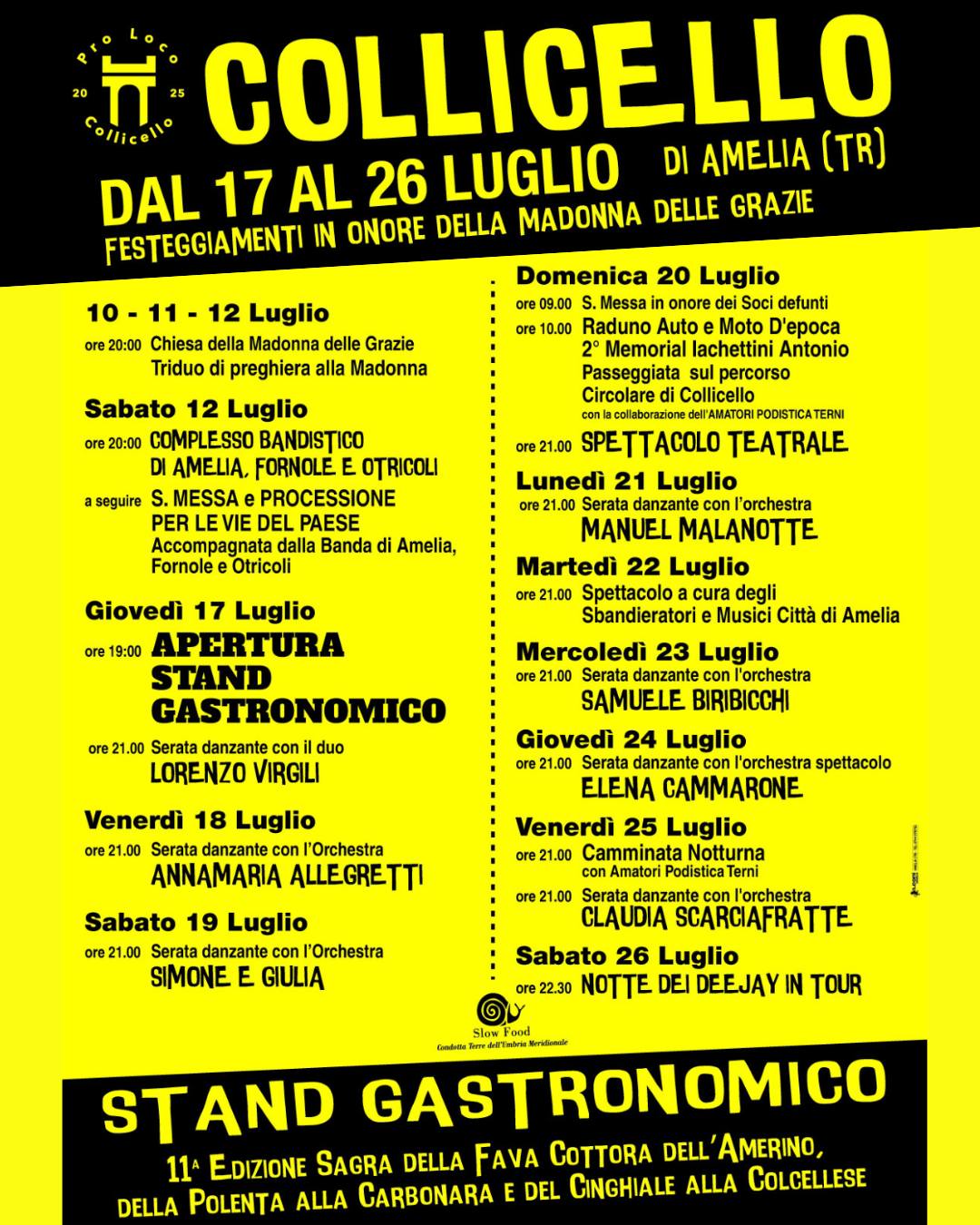 Sagra della Fava Cottora dell'Amerino, Polenta alla Carbonara e Cinghiale alla Colcellese