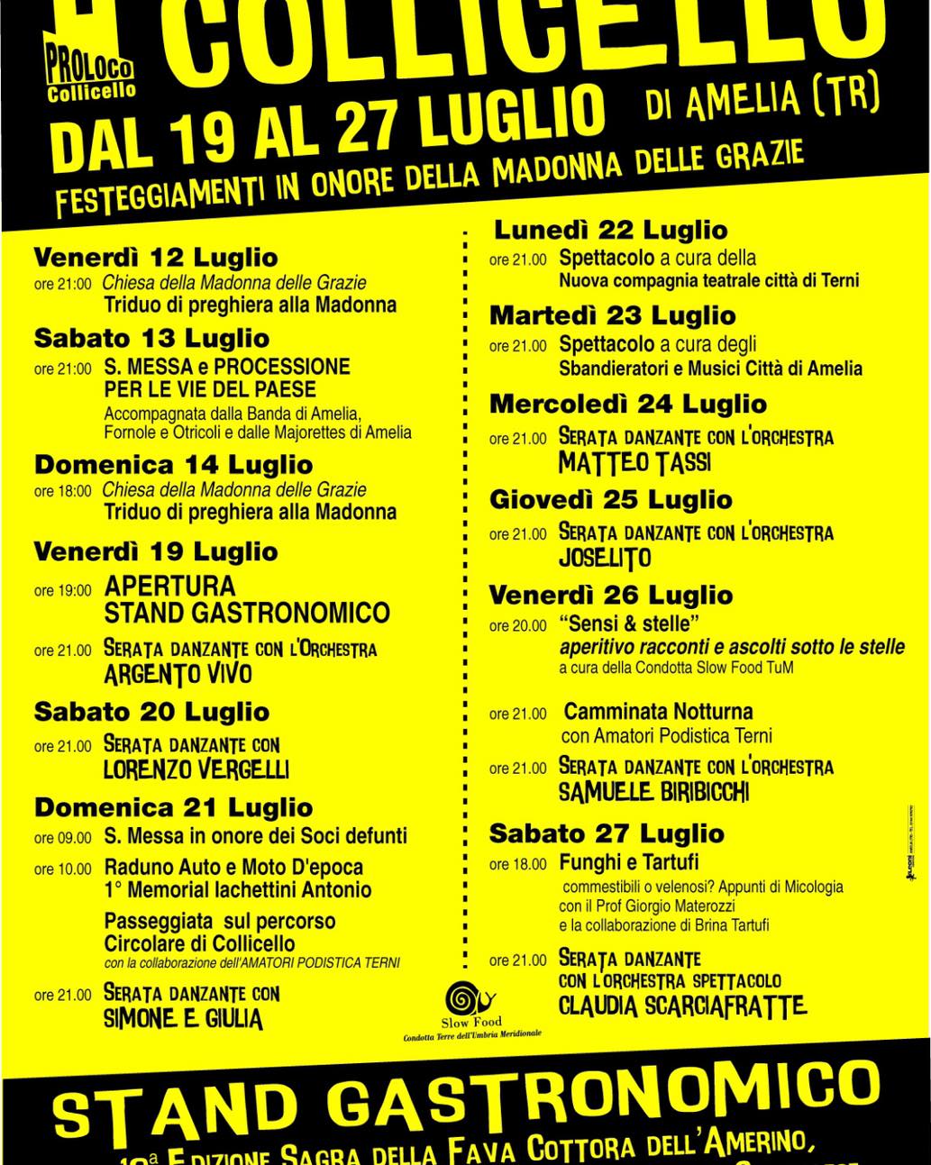 Sagra della Fava Cottora dell'Amerino, Polenta alla Carbonara e Cinghiale alla Colcellese