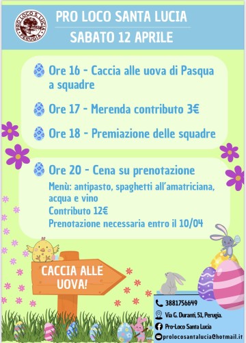 Pasqua alla Pro Loco di Santa Lucia