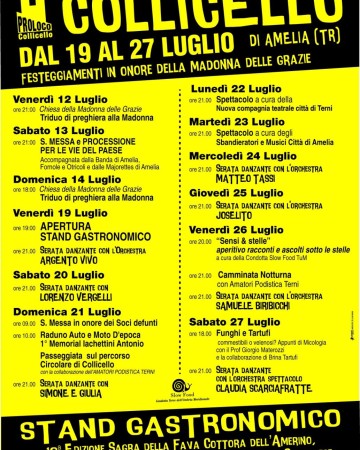 Sagra della Fava Cottora dell'Amerino, Polenta alla Carbonara e Cinghiale alla Colcellese